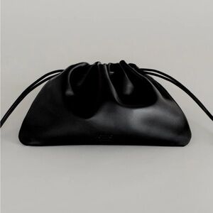 Black Leather Clutch Bag